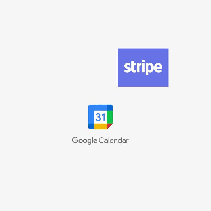 Stripe and Google Calendar integrations